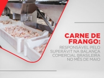 Carne de frango: responsável pelo superávit na balança comercial brasileira no mês de maio